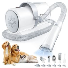 Dog Grooming Kit, 2.5L Pet Hair Vacuum & 5-in-1 Electric Clippers Set