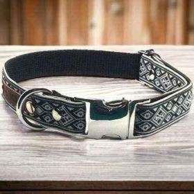 Regal Paws Cotton Dog Collar: Personalised Pup Elegance (size: Small  (26-42cm))